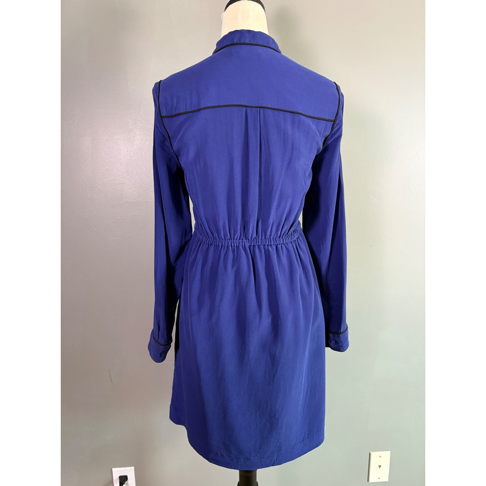 Madewell Silk Cinema Shirtdress 4 Boyish Preppy Traditional‎ Office Lightweight - Picture 3 of 10